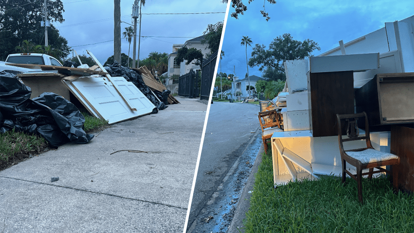 Hurricane Helene’s debris still litters Tampa as Hurricane Milton approaches.