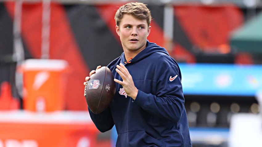 CINCINNATI, OH – DECEMBER 28 – Denver Broncos quarterback Zach Wilson (4) warms up before a game between the Denver Broncos and the Cincinnati Bengals at Paycor Stadium on Saturday, December 28, 2024. (Photo by Jeff Moreland/Icon Sportswire via Getty Images)