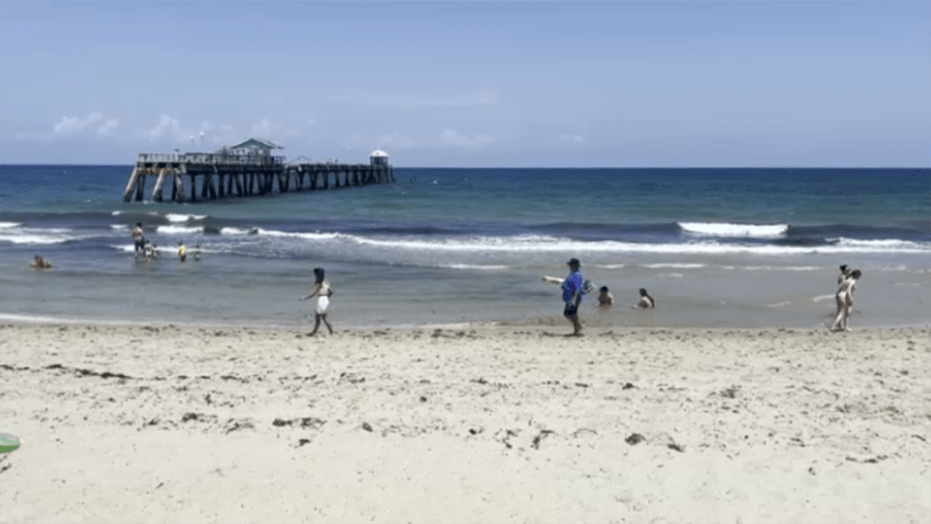 The beach and pier at Lauderdale-by-the-Sea on May 27, 2025.
